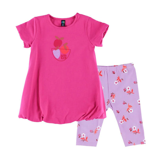 Fushia Fruit Baby 2 pc Dress and Tights Set Nano