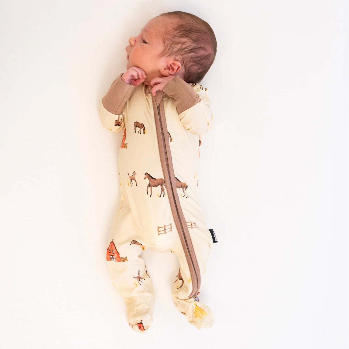 Horse Farm Footed Zipper Sleeper-Belan.J