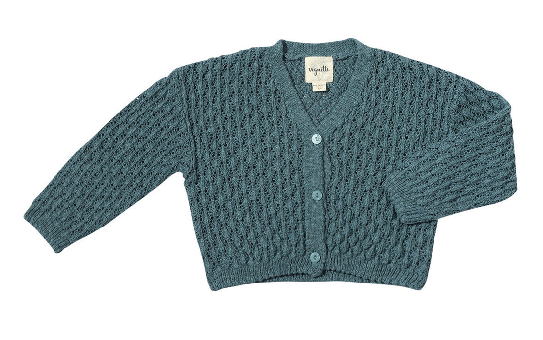 Teal Cardigan -Vignette