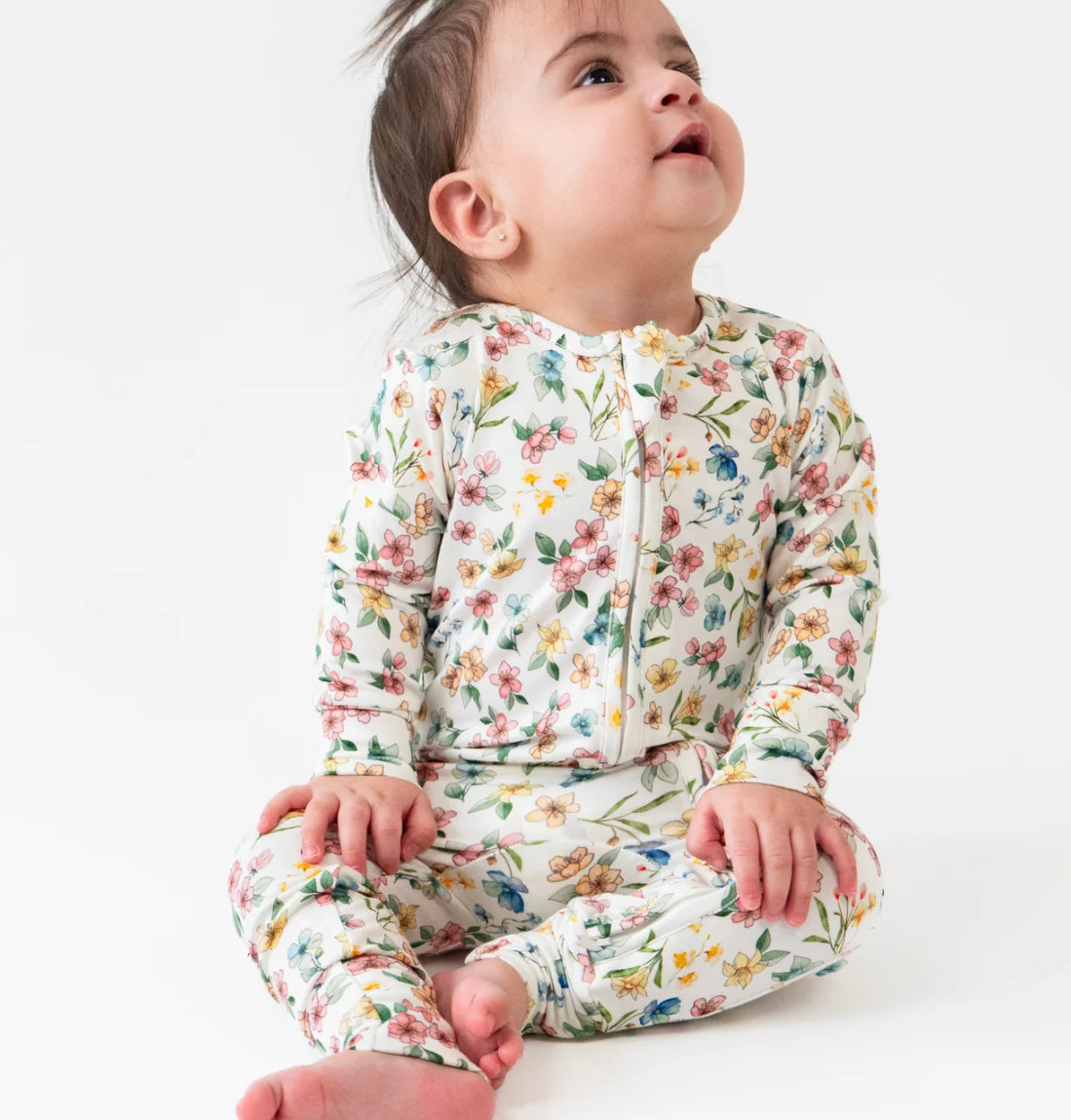 Spring Meadows Footless Sleeper with Fold-over Cuffs-Belan.J