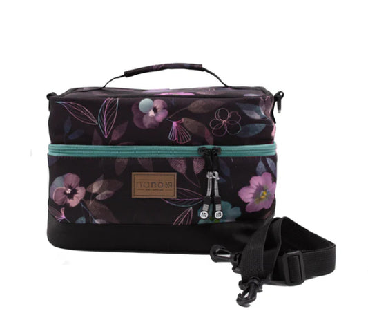 Pink And Blue Floral Lunch Bag-Nano