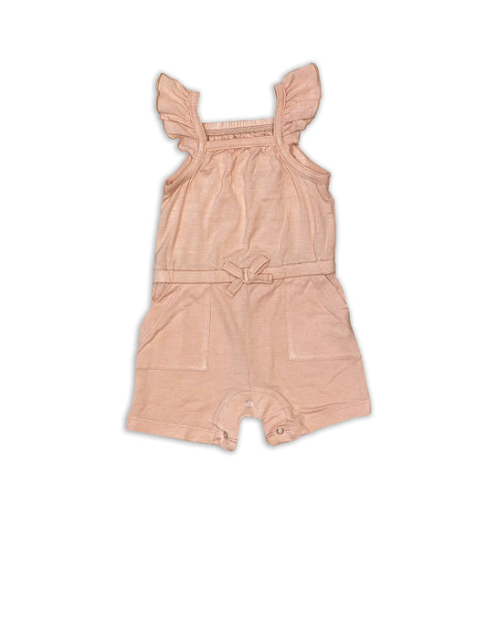 Blossom Bamboo Sleeveless Ruffle Romper-Silkberry