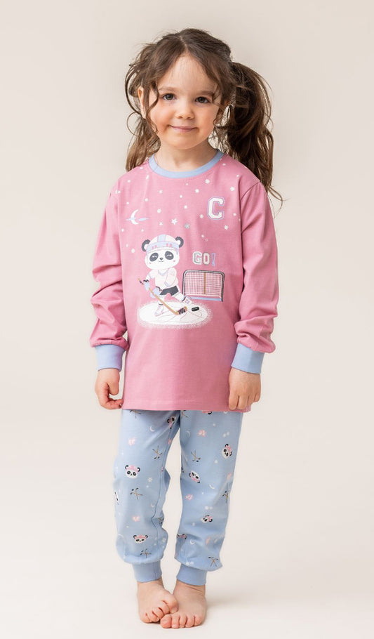 Pink Hockey Glow in the Dark pjs Girls