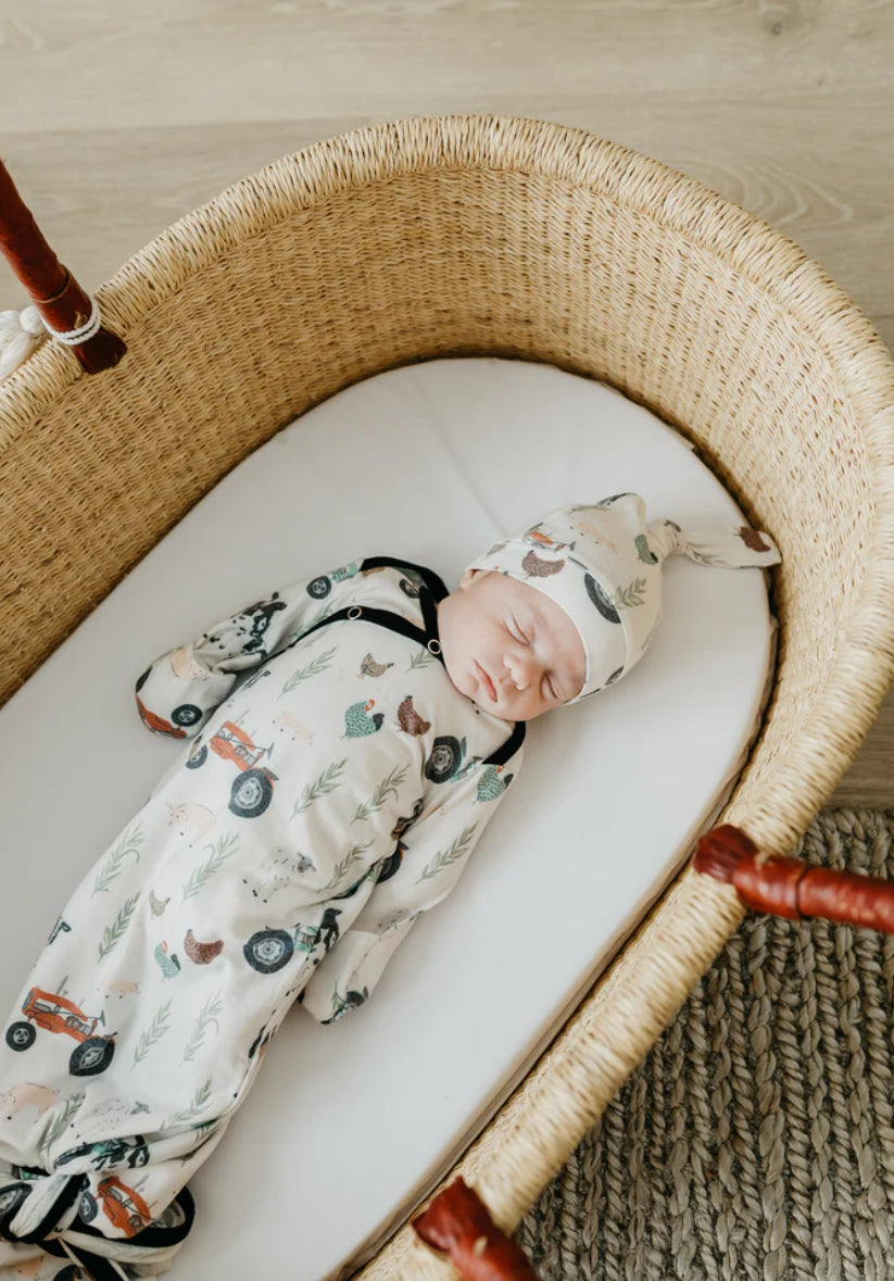 Jo Knotted Gown 0-4 Months-Copper Pearl