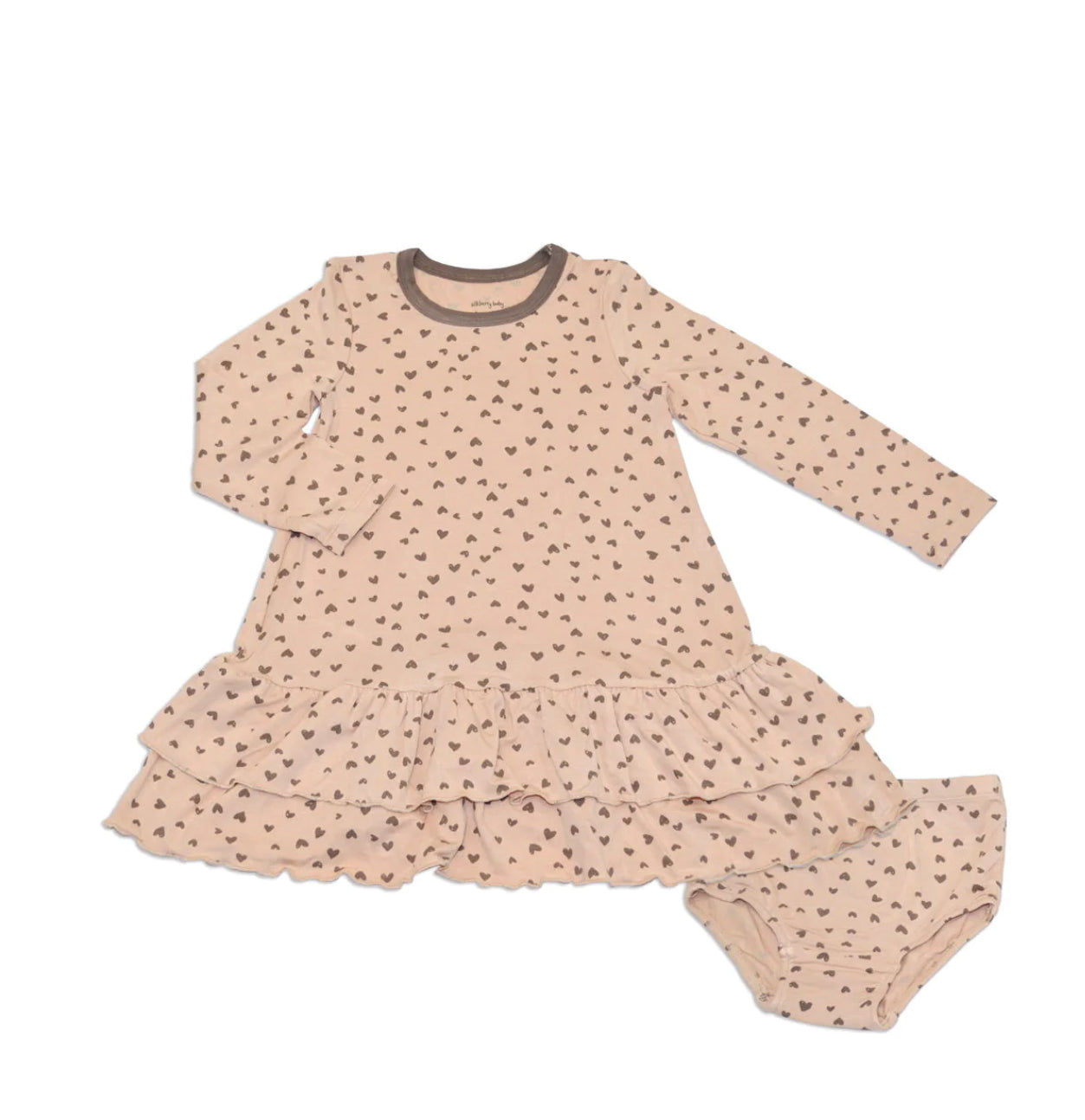 Bamboo Jersey Ruffle Dress With Bloomer(2 Print Options)-Silkberry Baby