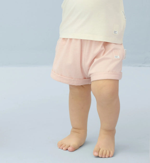 Pink Sunset Bamboo Jersey Shorts-Nest Designs