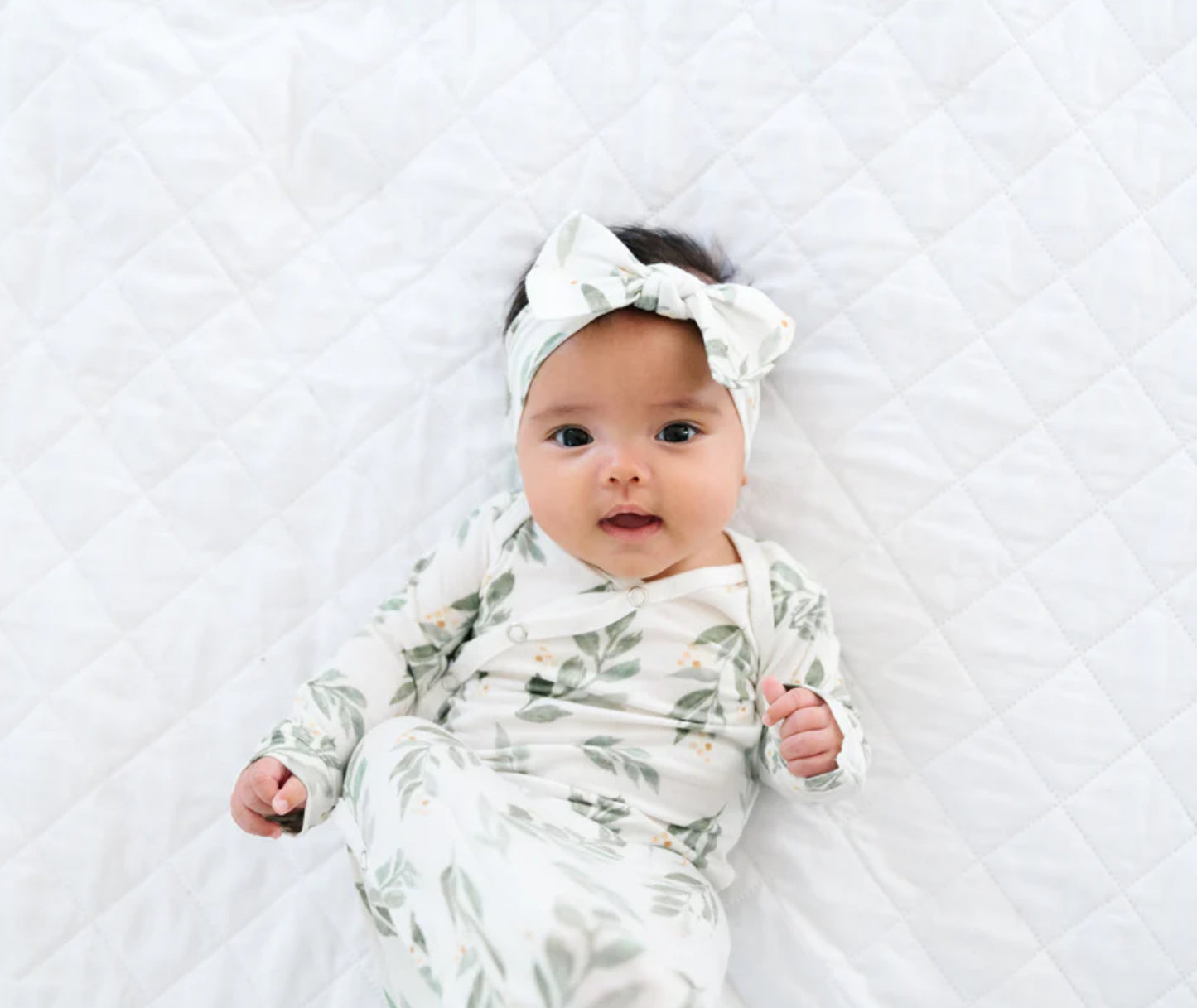 Fern Knotted Gown 0-4 Months-Copper Pearl
