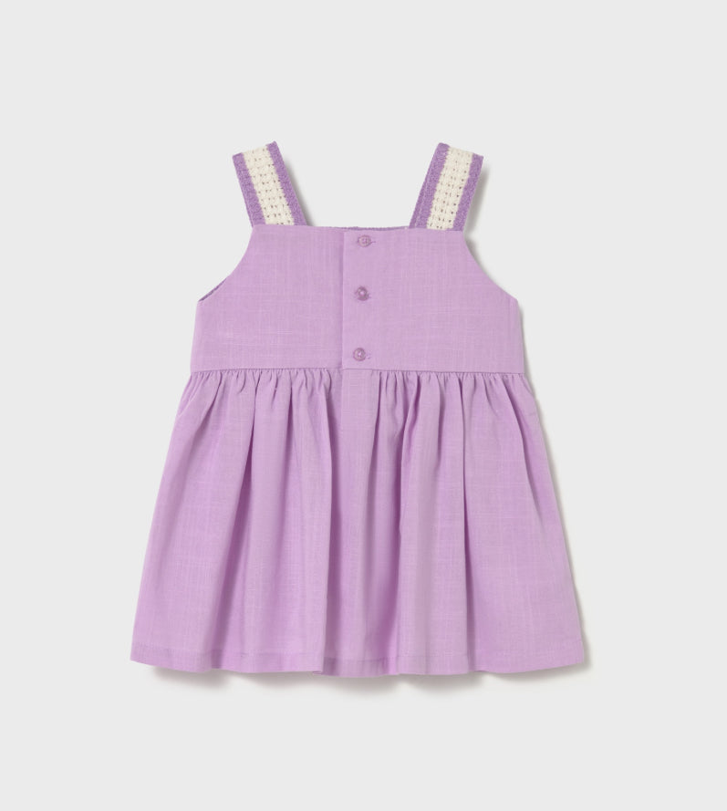 Lilac Crochet Bodice Dress-Mayoral