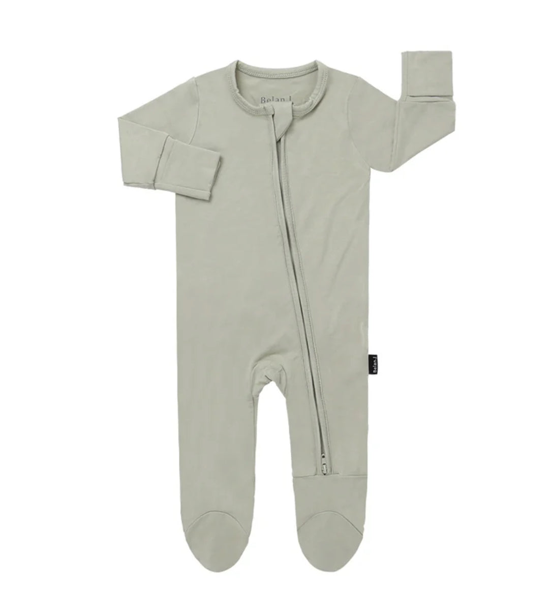 Sage Footed Zipper Sleeper-Belan.J