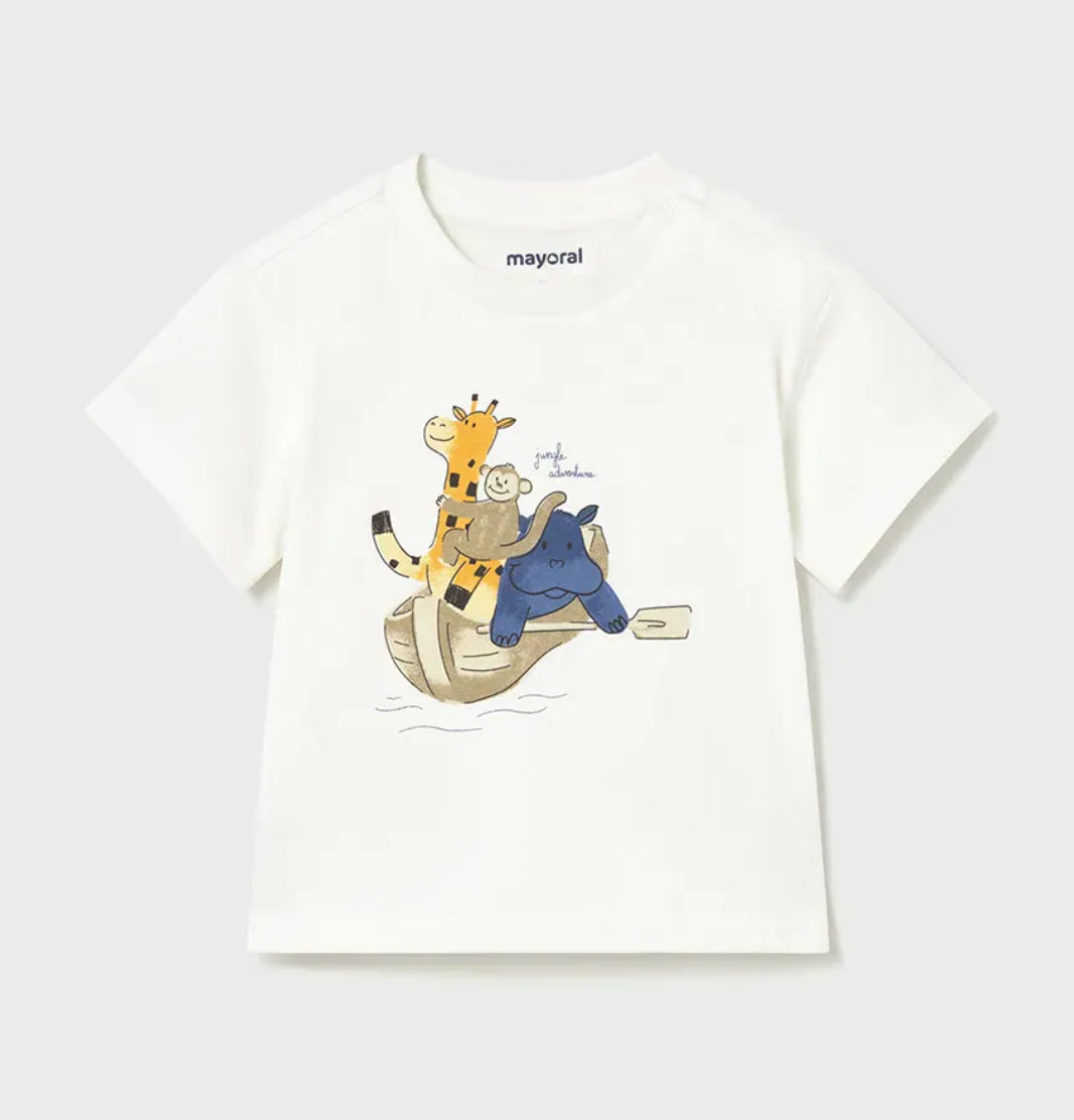 Boys 3 Piece Track Suit With Fun Safari Animal Top-Mayoral