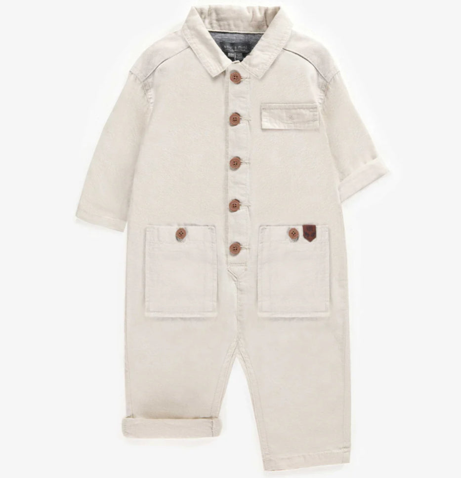 Linen look for boys, cream linen, cream one piece, boys dress clothes 