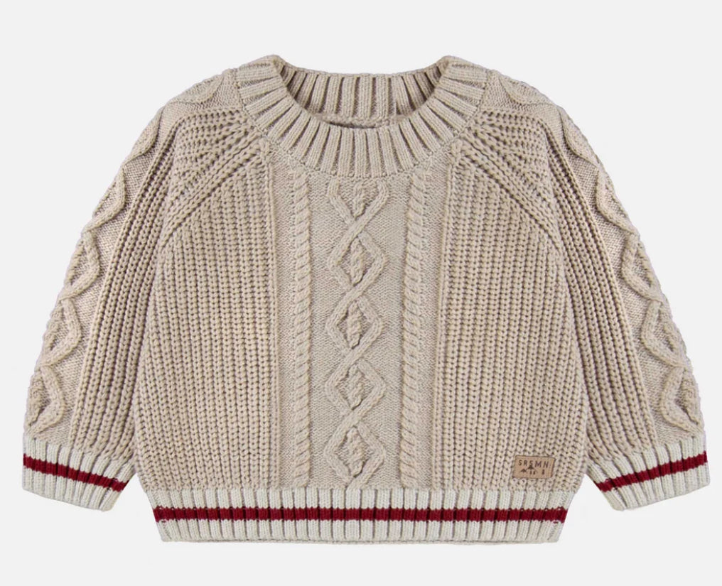 Cream Cable Knitted Sweater-Souris Mini-Infant/Toddler