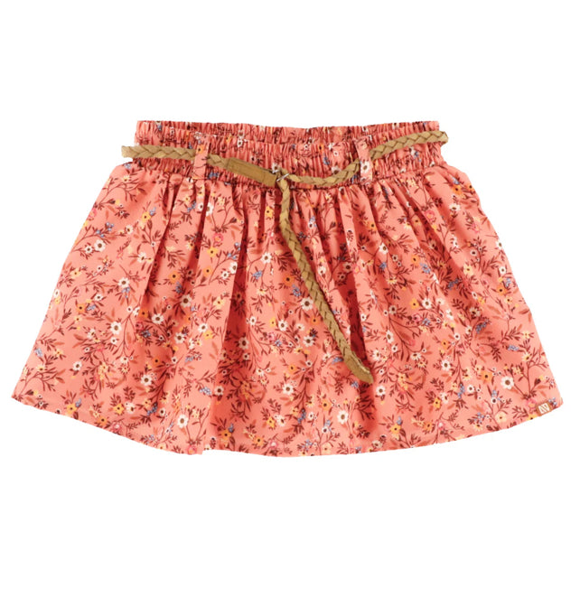 Girls Brown And Orange Western Culottes Skort-Nano