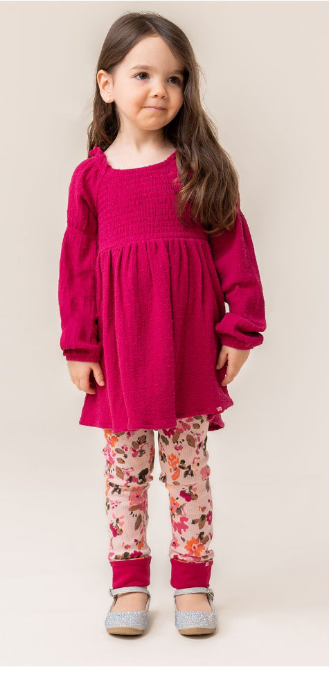 Magenta Smocked Tunic -Nano