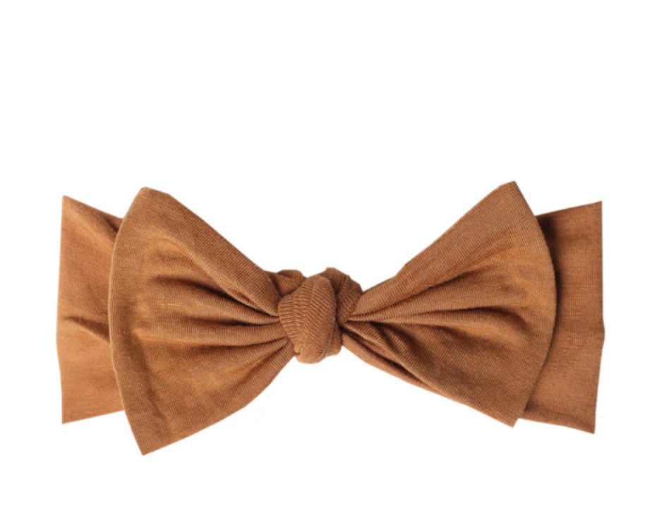 Camel Knit Headband-Copper Pearl