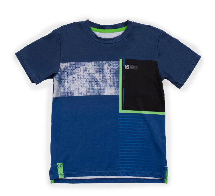 boys athletic tishirt, sports shirt kids, blue tishirt