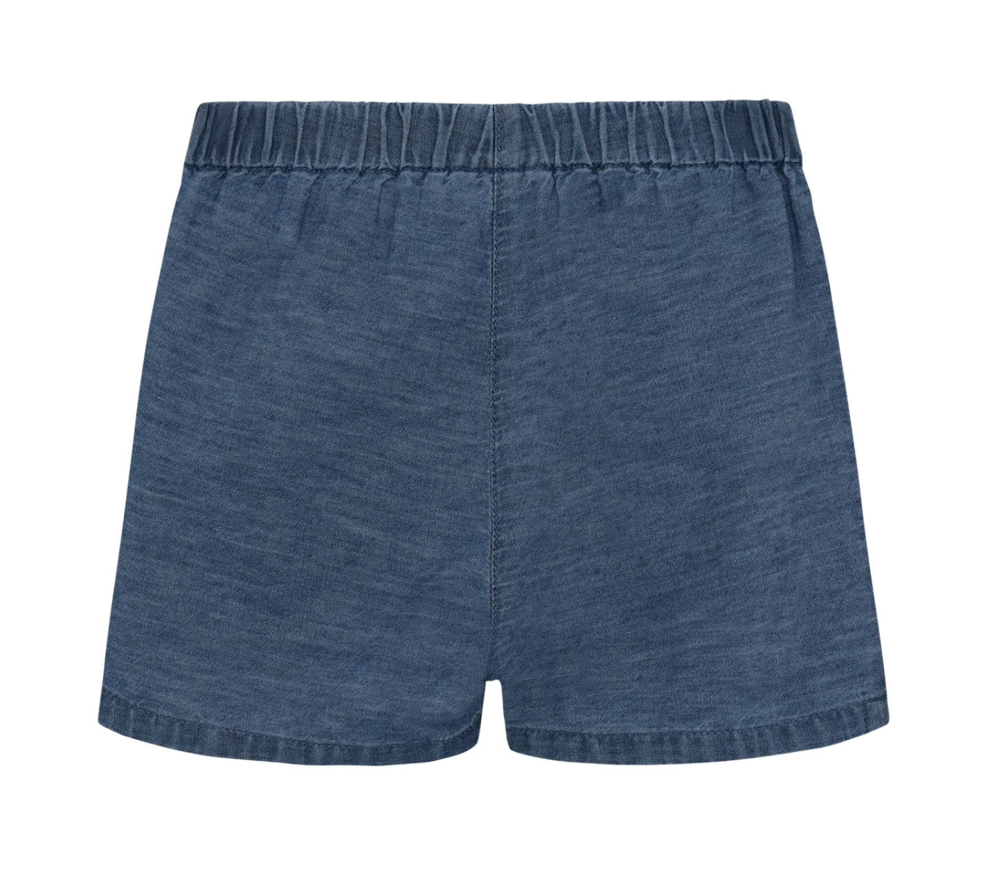 Soft Denim Lace Baby Girl Shorts-Minymo