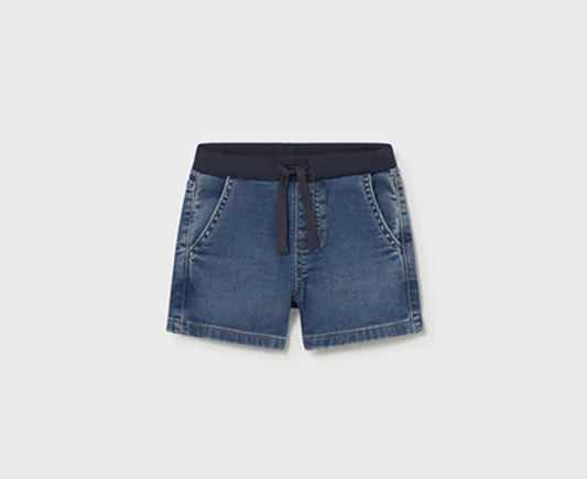 Boys Medium Wash Bermuda Soft Denim Shorts-Mayoral