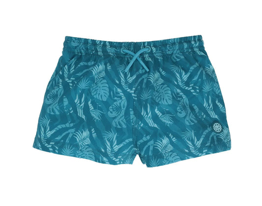 Blue Hawaiian Swim Shorts-Calikids