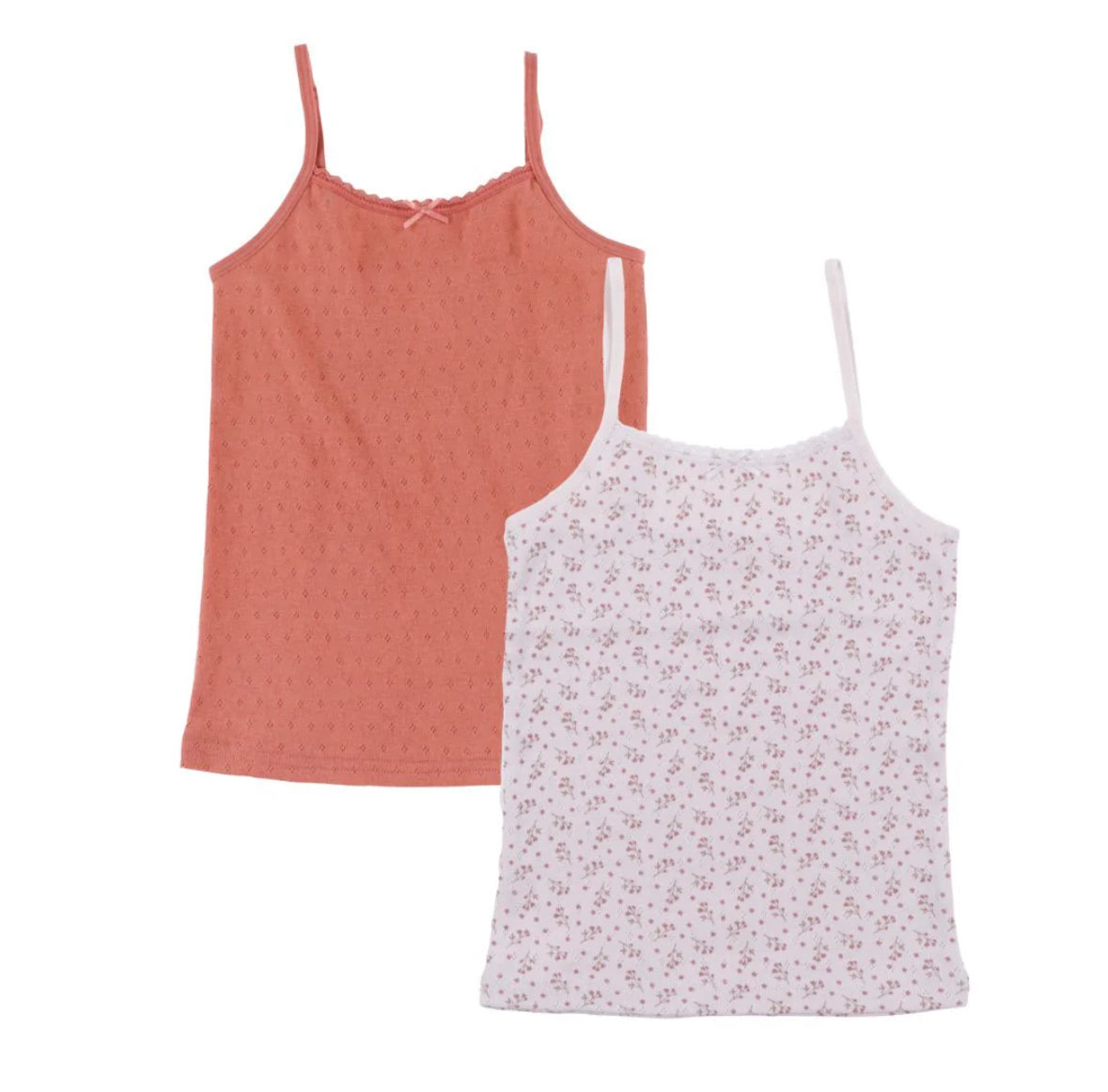 2 Pack Girls Pink Camisole Tank Tops-Nano