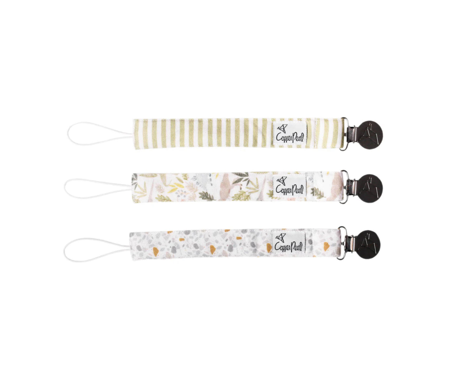 Rex Binky Clips Pack Of 3-Copper Pearl
