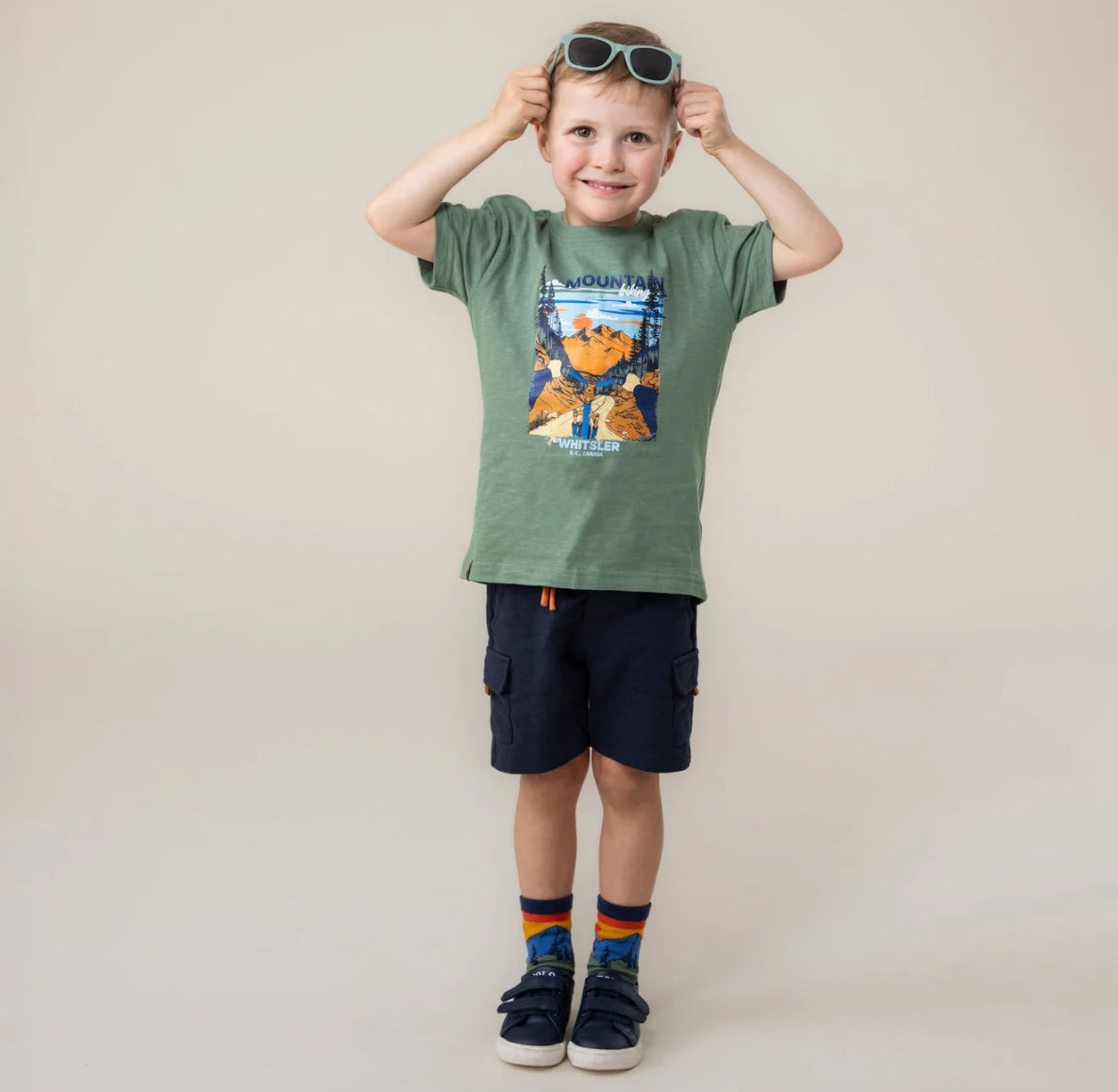 Boys Navy Bermuda Shorts-Nano