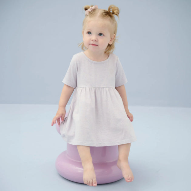Violet Blooms Bamboo Jersey Dress-Nest Design