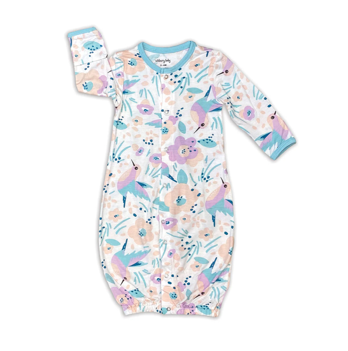 Converter Gown Hummingbird Garden Print-Silkberry