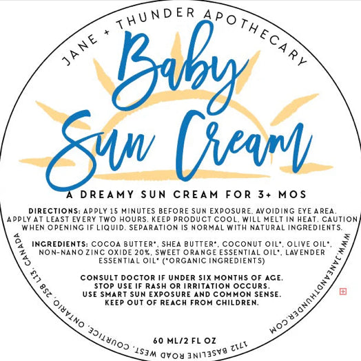 Baby Sun Cream-Jane+Thunder