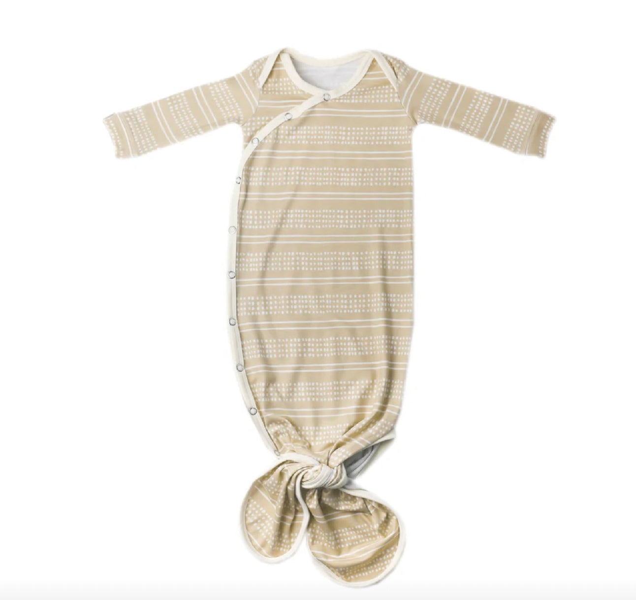 Clay Knotted Gown 0-4 Months-Copper Pearl
