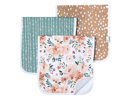 Autumn Burp Cloths Pack Of 3-Copper Pearl