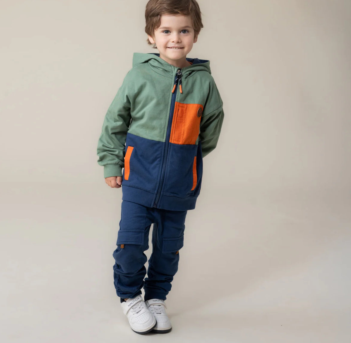 Boys Green Hooded Jacket-Nano
