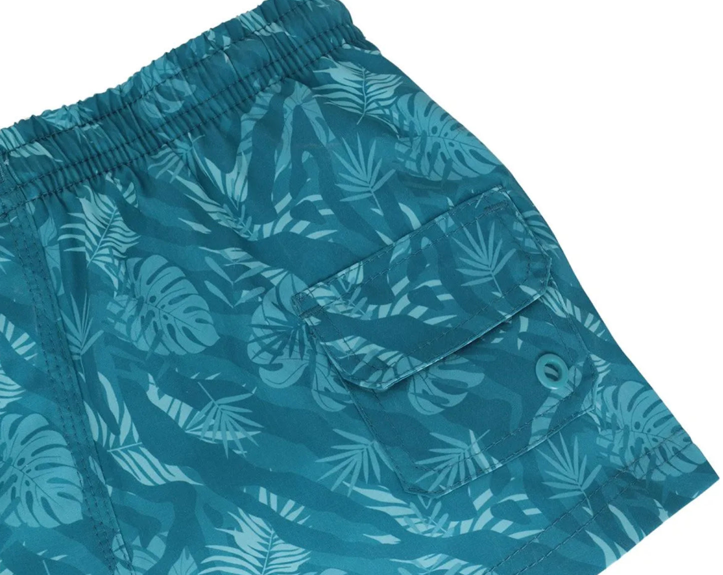 Blue Hawaiian Swim Shorts-Calikids