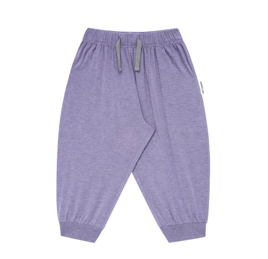 Violet Blooms Bamboo Jersey Harem Pants-Nest Designs