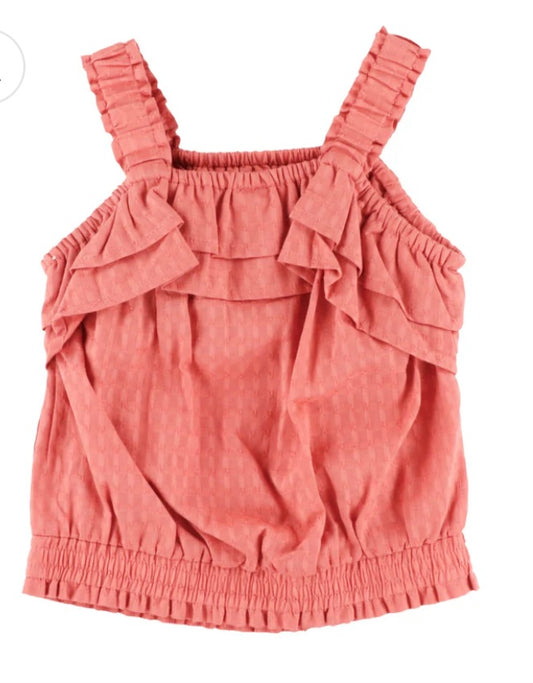 Girls Ruffled Camisole Tank Top-Nano