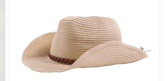 Straw Beige Cowboy Hat-Nano