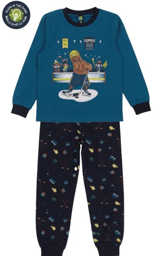 Hockey Bear Glow in the Dark Pjs Nano