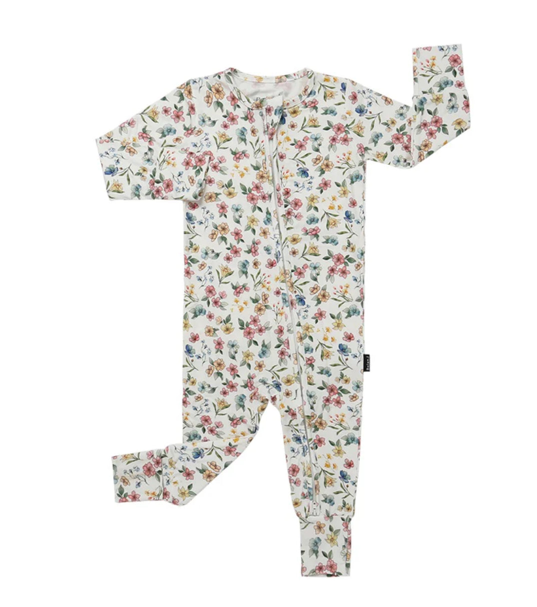 Spring Meadows Footless Sleeper with Fold-over Cuffs-Belan.J