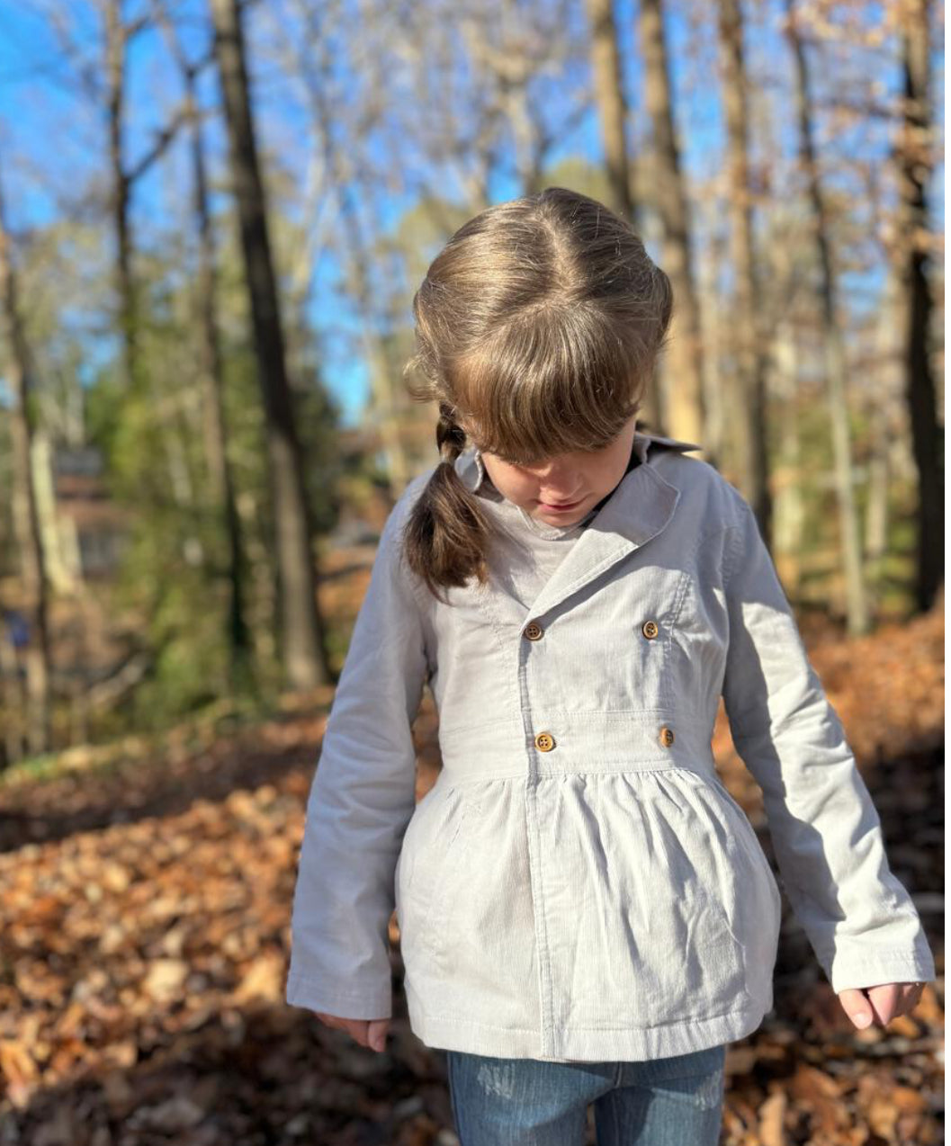 Soft Grey Pea Coat -Vignette