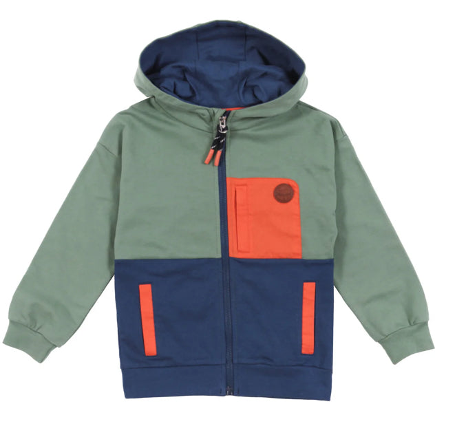 Boys Green Hooded Jacket-Nano