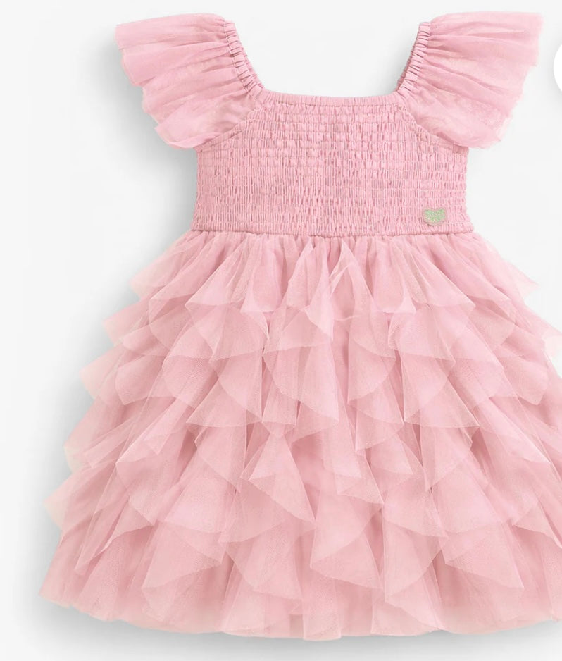 Pink Tulle Party Dress-Souris Mini
