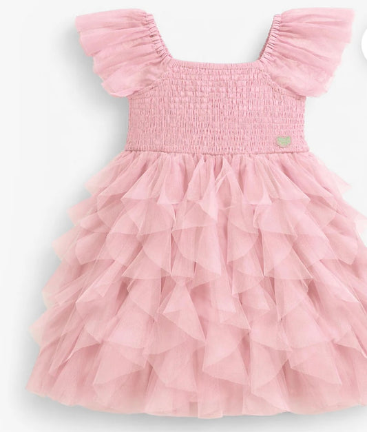 Pink Tulle Party Dress-Souris Mini