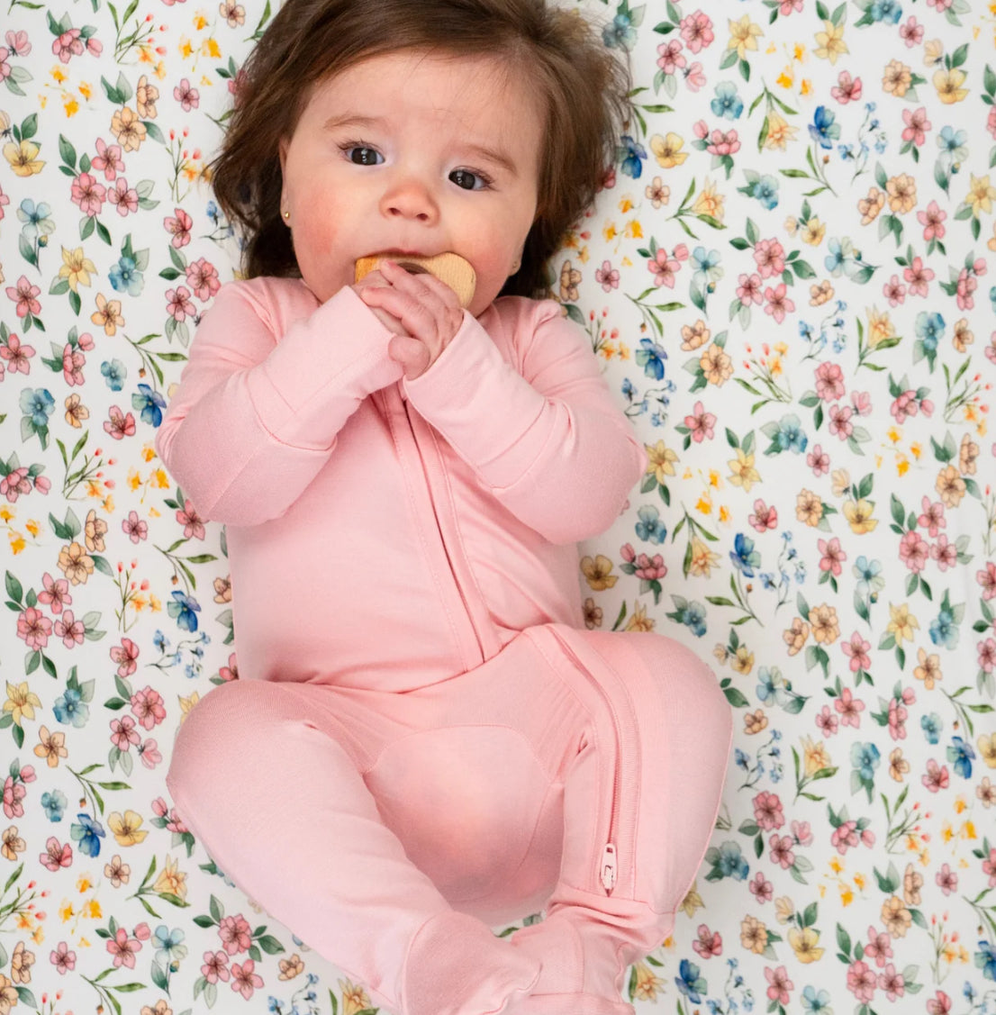 Crystal Rose Footed Zipper Sleeper-Belan.J