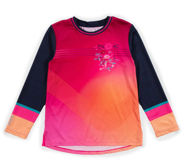 Athletic Long Sleeve Ti shirt Pink -Nano