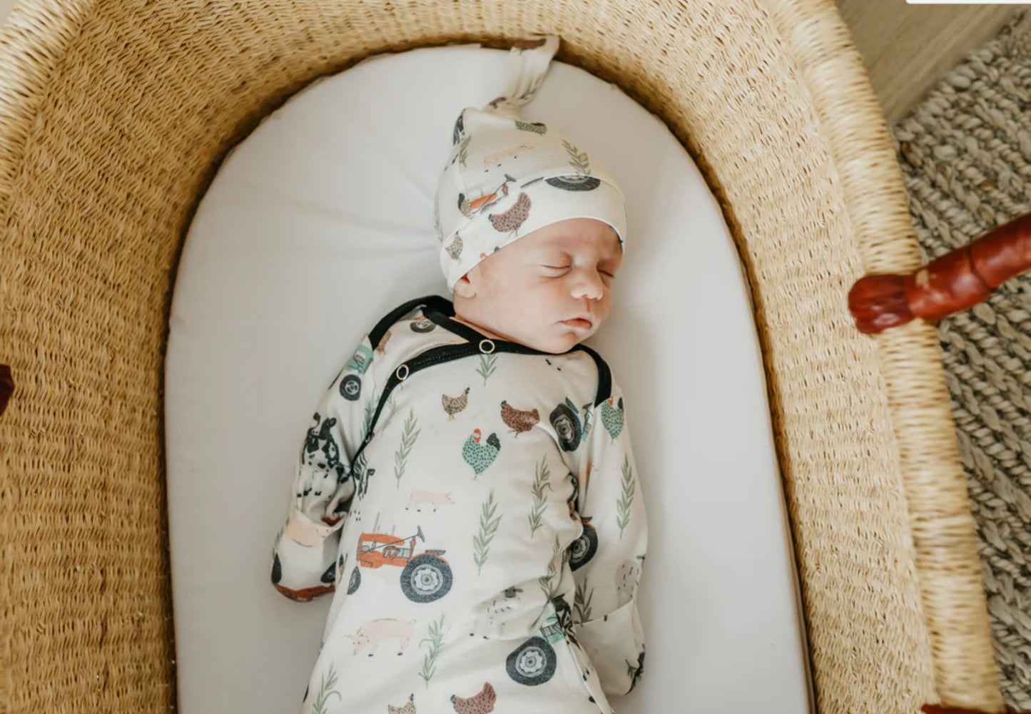 Jo Knotted Gown 0-4 Months-Copper Pearl