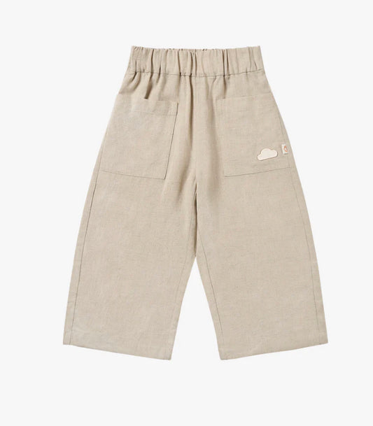 Washed Linen Pants with Pockets -Petit Revery