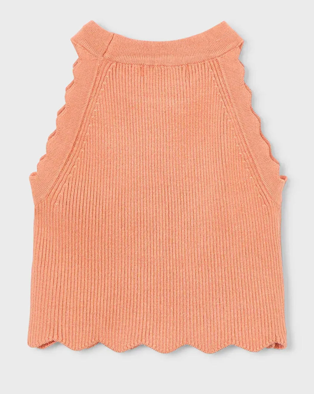 Orange Knit Sleeveless Top-Mayoral