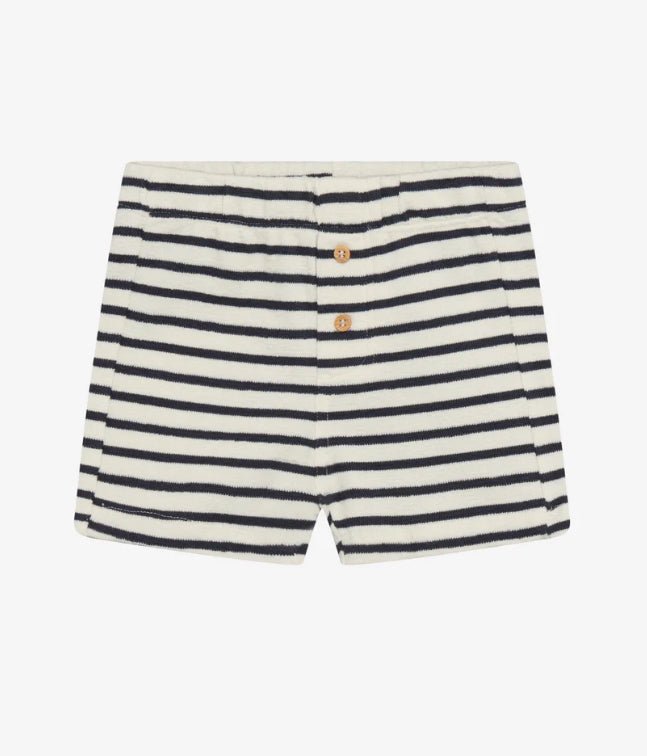 Knit Baby Striped Shorts-Minymo