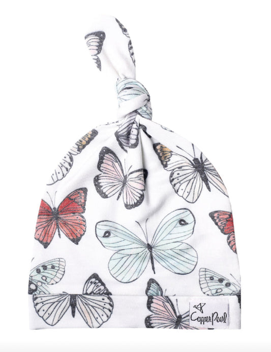 Dot Top Knot Hat-Copper Pearl