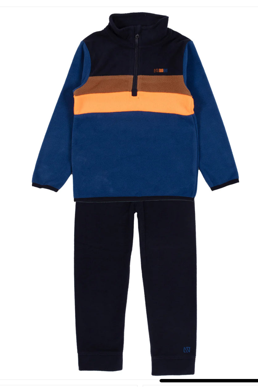 Navy Fleece Base Layer 2pc Nano - Boys